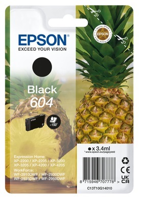 Epson Original 604 Black Inkjet Cartridge C13T10G14010